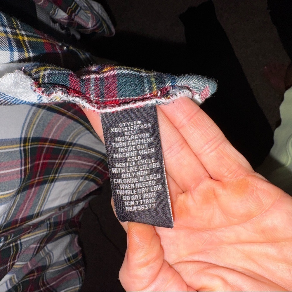 SANCTUARY BOYFRIEND SHIRT PLAID‎ SNAP BUTTON LONG SLEEVE TUNIC TOP - Picture 6 of 7